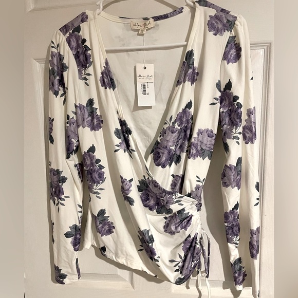 Floral Flirt Pleated Top